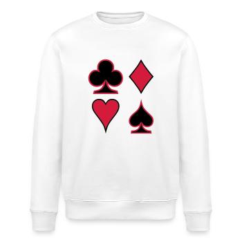 Poker Deck Dealer Trumpf Spielkarten Skat Canasta - Sweat bio ROLLER Stanley/Stella Unisexe - blanc - Devant - Nik (191cm)