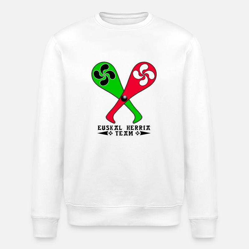 Euskal Pilotari Design - Stanley/Stella Unisex Bio-Sweatshirt ROLLER - Weiß