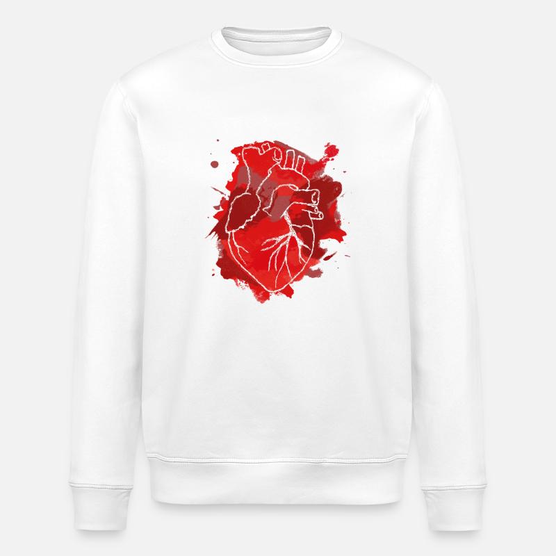 cœur - Sweat bio ROLLER Stanley/Stella Unisexe - blanc