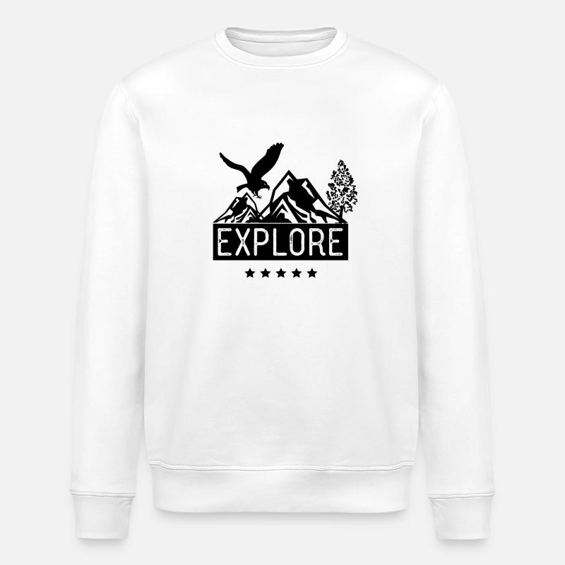 Explore - Stanley/Stella ROLLER Unisex Organic Sweatshirt - white