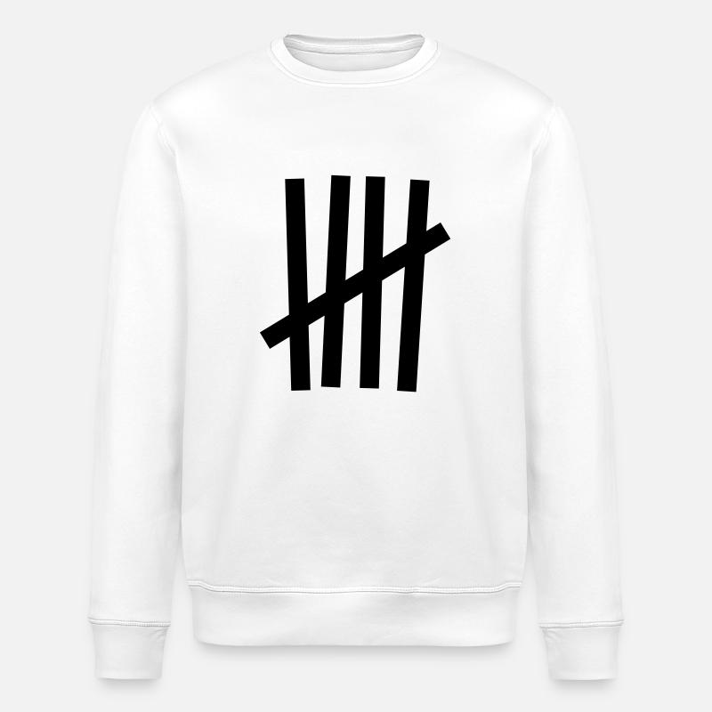 Tally 5 coups - Sweat bio ROLLER Stanley/Stella Unisexe - blanc