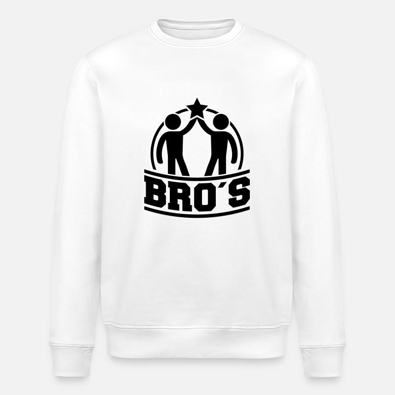 bros_design_t1 - Stanley/Stella Unisex Bio-Sweatshirt ROLLER - Weiß