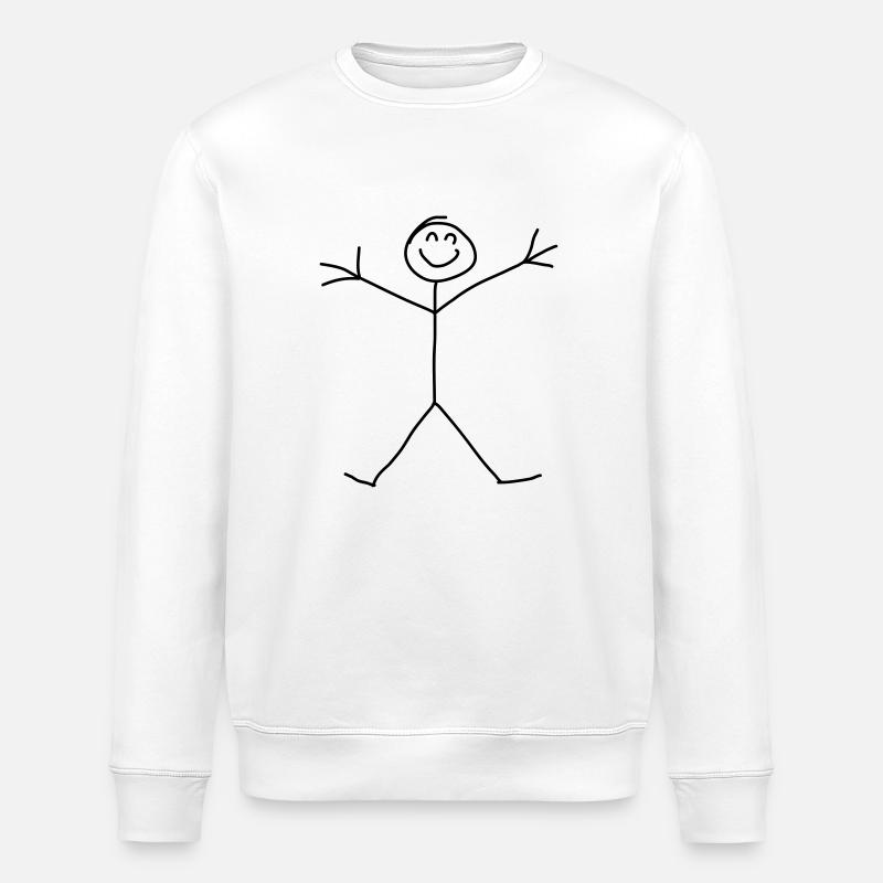 Stick Figure - Stanley/Stella ROLLER Unisex Organic Sweatshirt - white