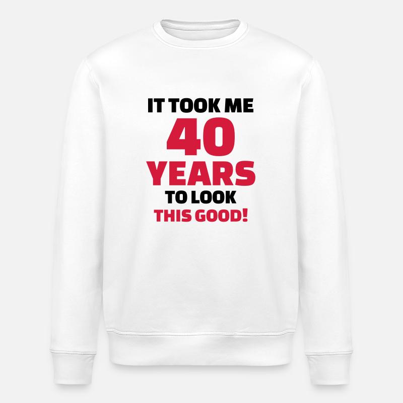 40 Years Birthday - Stanley/Stella ROLLER Unisex Organic Sweatshirt - white