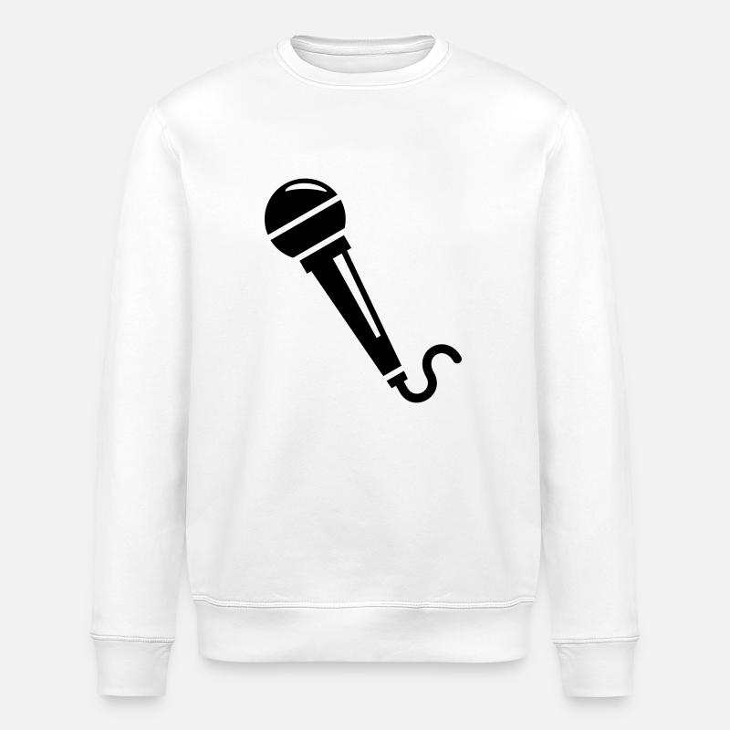 Microphone - Stanley/Stella ROLLER Unisex Organic Sweatshirt - white