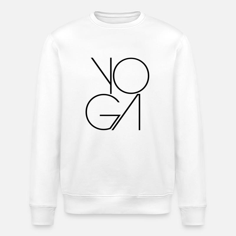 Text Design Yoga - Stanley/Stella Unisex Bio-Sweatshirt ROLLER - Weiß