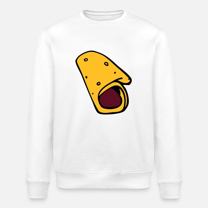 burrito Pfannkuchen-Pfannkuchen-Wurst - Stanley/Stella Unisex Bio-Sweatshirt ROLLER - Weiß
