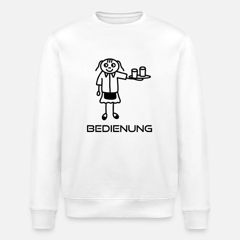 Bedienung - Kellnerin - Stanley/Stella Unisex Bio-Sweatshirt ROLLER - Weiß