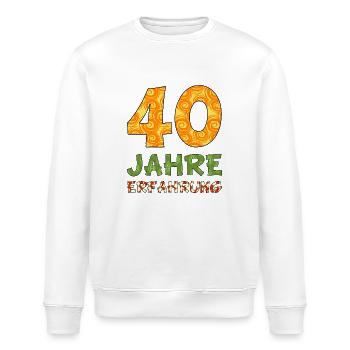 40 Jahre Erfahrung - bunt - Stanley/Stella Unisex Bio-Sweatshirt ROLLER - Weiß - Vorne - Nik (191cm)