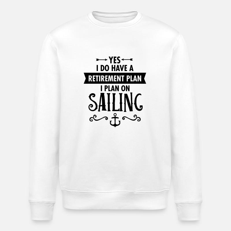 Retirement - Sailing - Sweat bio ROLLER Stanley/Stella Unisexe - blanc