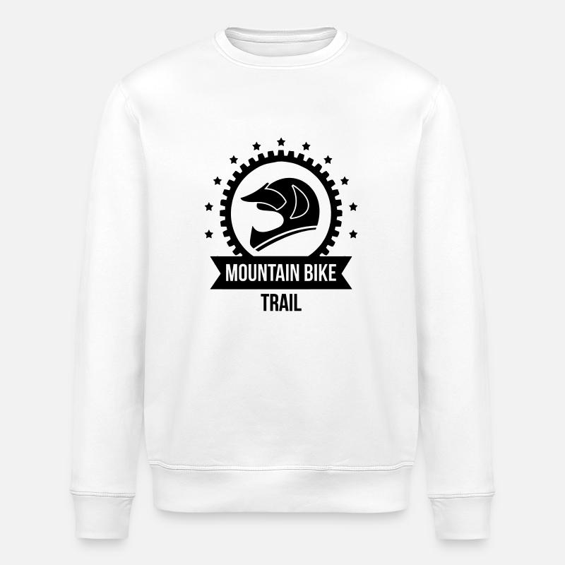 mountain bike trail - Stanley/Stella Unisex Bio-Sweatshirt ROLLER - Weiß