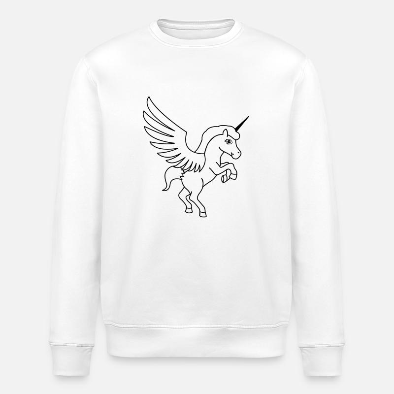 einhorn_maerchen_01 - Stanley/Stella Unisex Bio-Sweatshirt ROLLER - Weiß