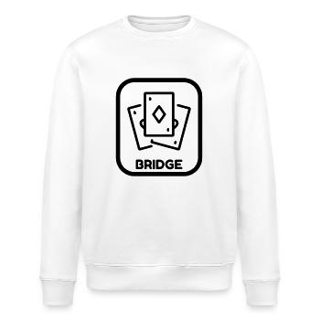 Bridge Card game Kartenspiel Jeu de cartes - Stanley/Stella ROLLER Unisex Organic Sweatshirt - white - Front - Nik (191cm)