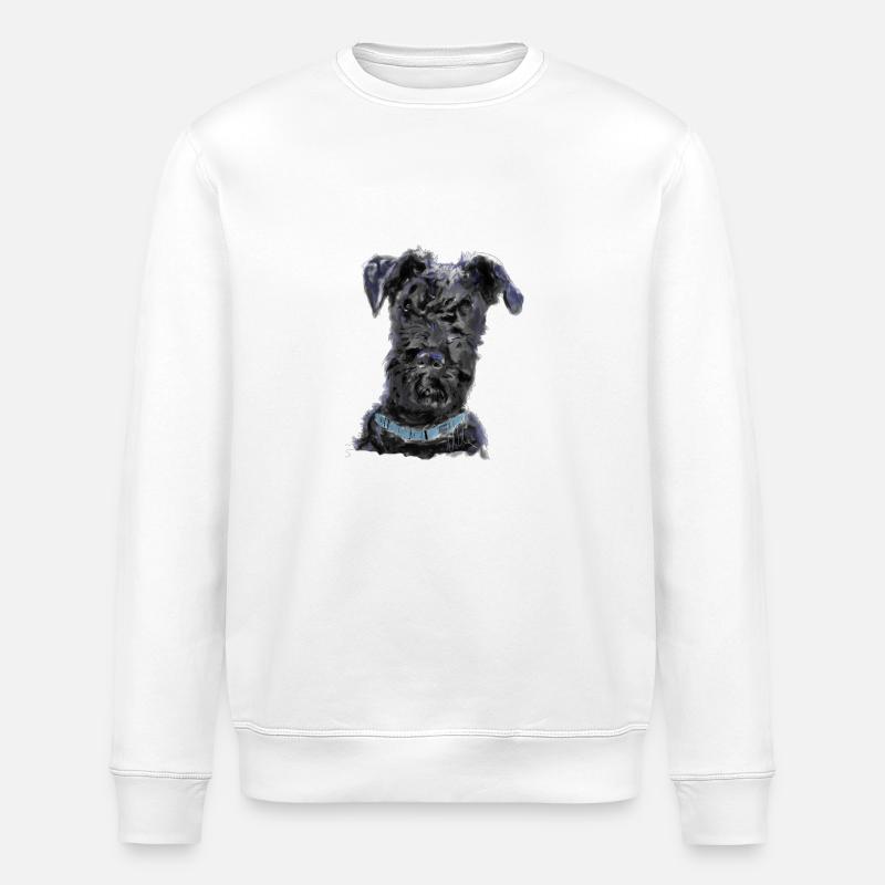 Kerry Blue Terrier - Stanley/Stella ROLLER Unisex Organic Sweatshirt - white