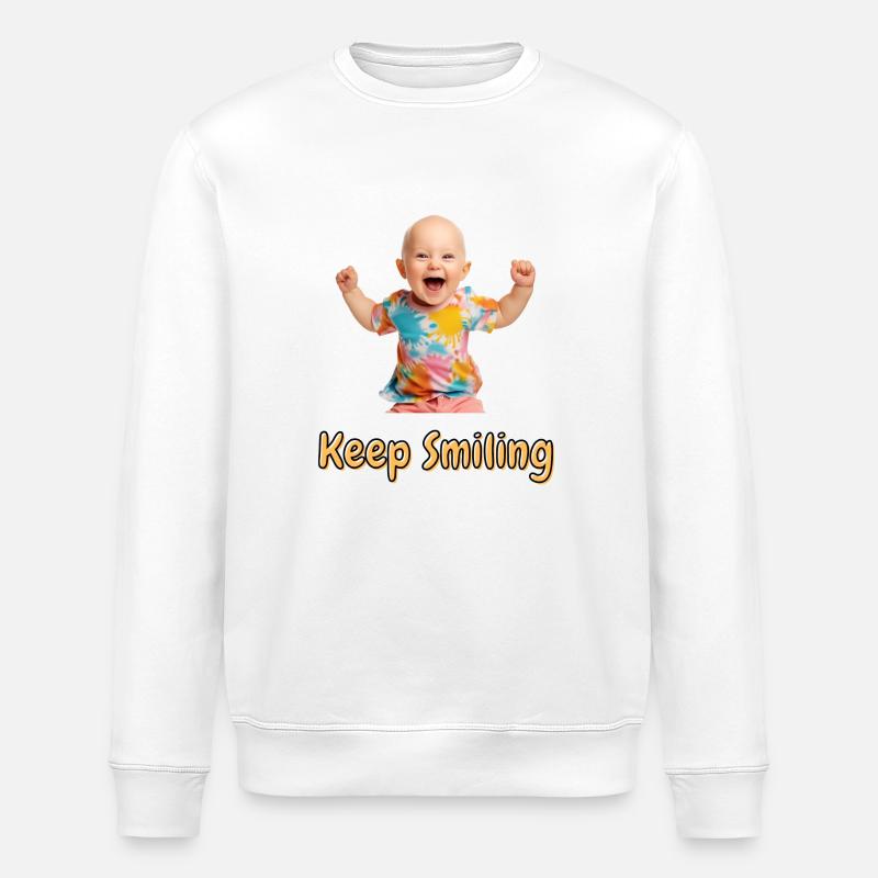 Keep Smiling - Stanley/Stella Unisex Bio-Sweatshirt ROLLER - Weiß