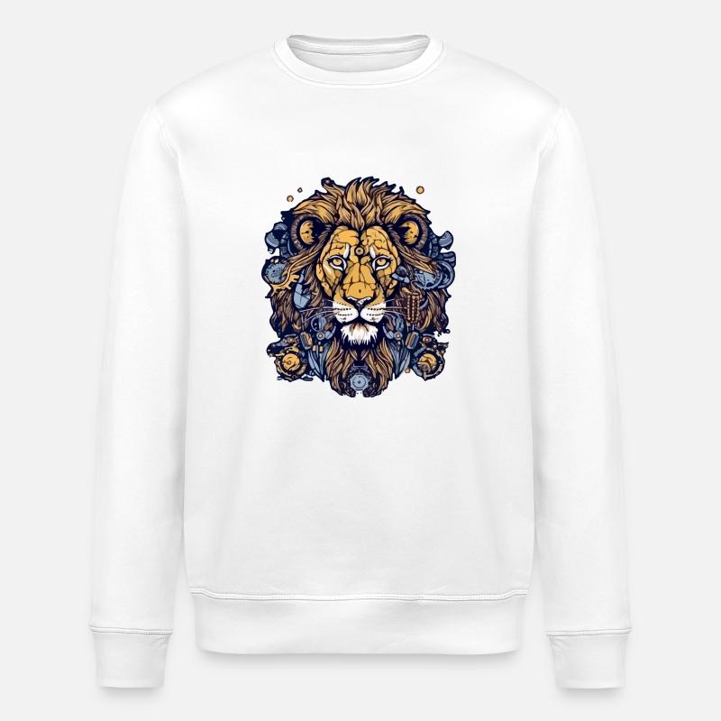 Kitu der Löwe - Stanley/Stella Unisex Bio-Sweatshirt ROLLER - Weiß