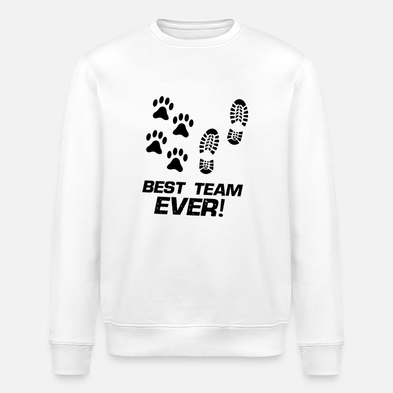 best team ever - Stanley/Stella ROLLER Unisex Organic Sweatshirt - white