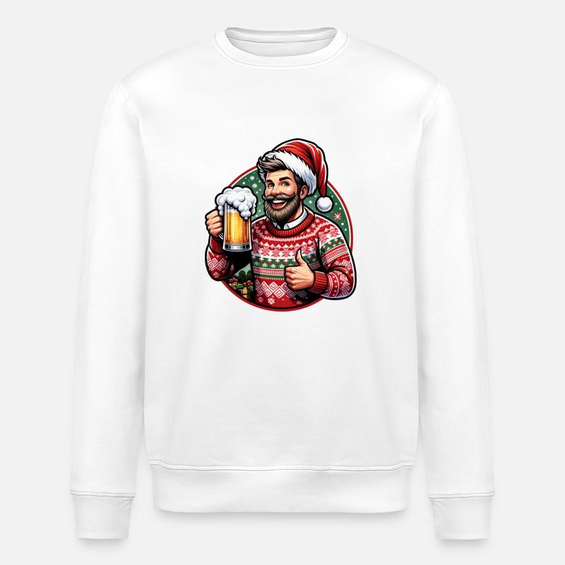Cheers Weihnachtsanstoßen - Stanley/Stella Unisex Bio-Sweatshirt ROLLER - Weiß