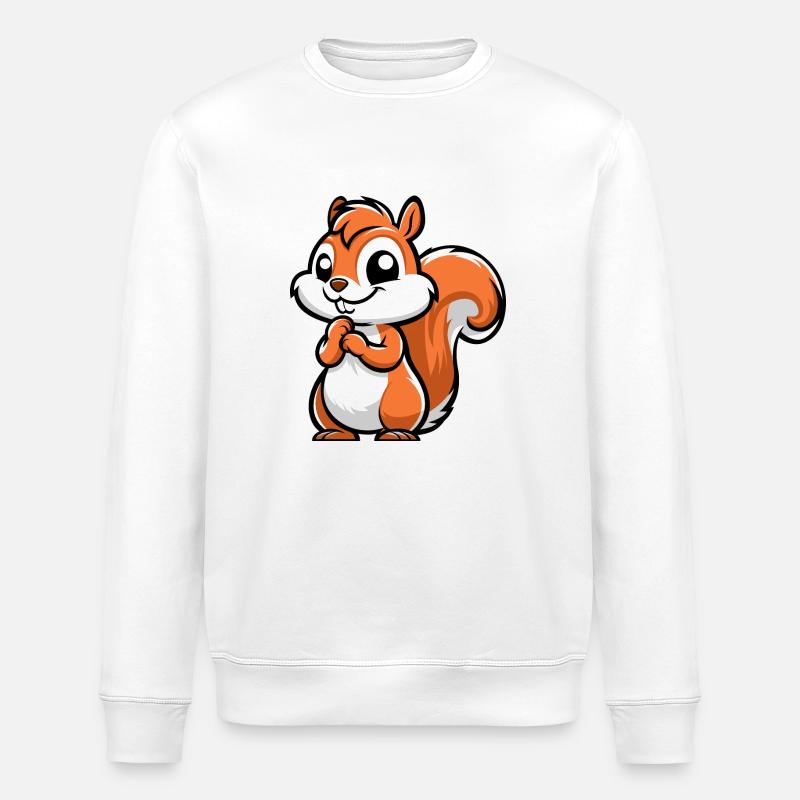 Freches kleines Eichhörnchen - Stanley/Stella Unisex Bio-Sweatshirt ROLLER - Weiß