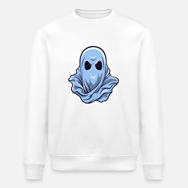 Logo fantôme - Sweat bio ROLLER Stanley/Stella Unisexe - blanc