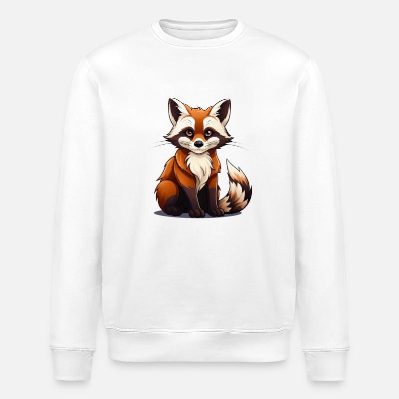Washing Bear Cute Panda Logo - Stanley/Stella ROLLER Unisex Organic Sweatshirt - white