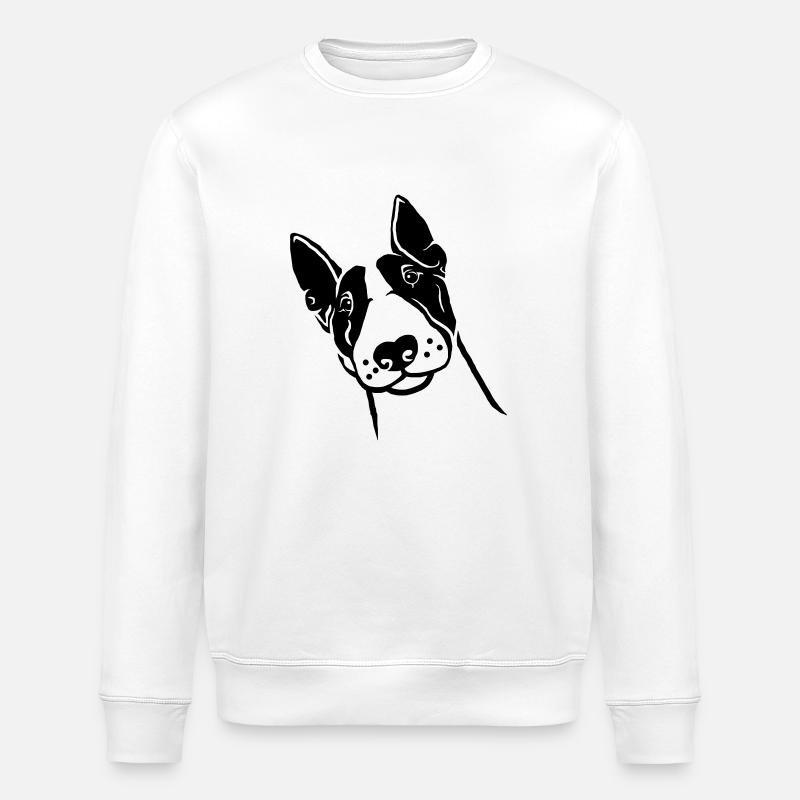 Miniature Bull Terrier - Stanley/Stella økologisk unisex-sweatshirt ROLLER - hvid