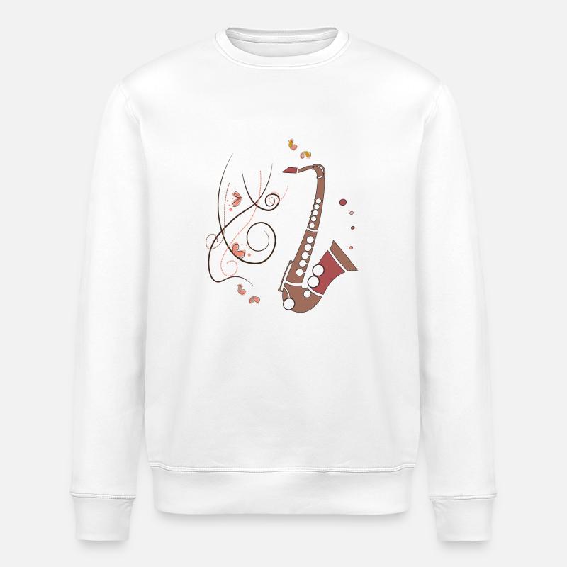 Saxophone Instrument de musique - Sweat bio ROLLER Stanley/Stella Unisexe - blanc