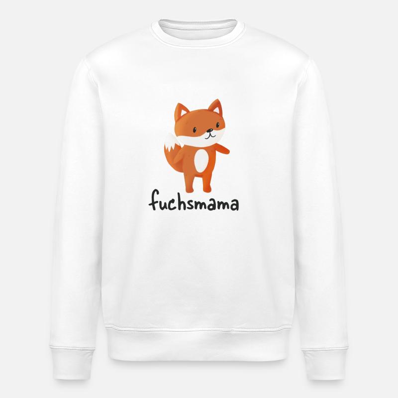 Fox mom - Stanley/Stella ROLLER Unisex Organic Sweatshirt - white