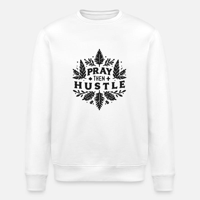 Priez puis bousculez - Sweat bio ROLLER Stanley/Stella Unisexe - blanc