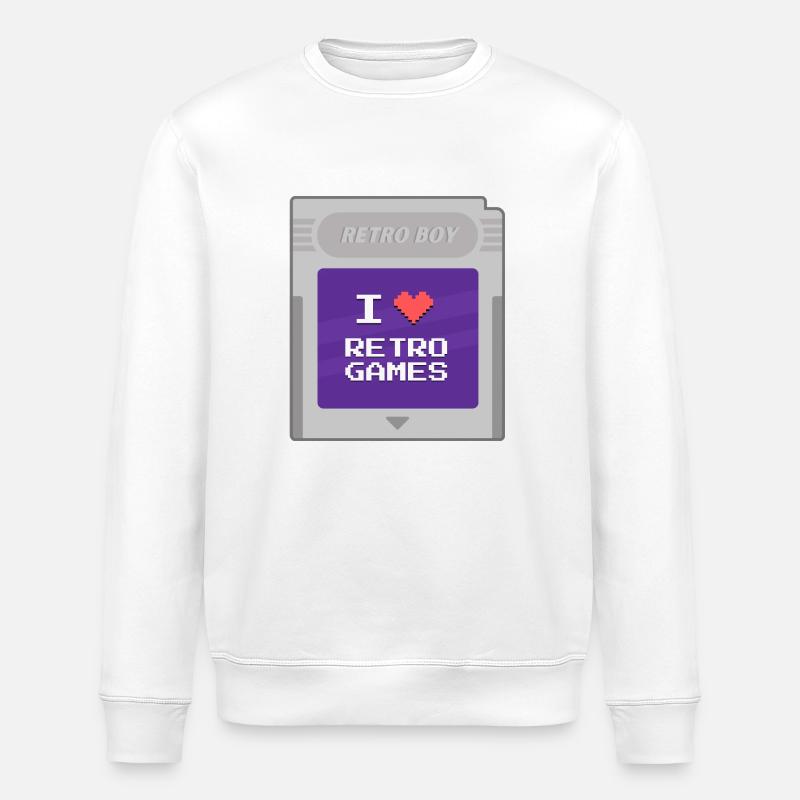 Retro Boy - I love retrogames - Sweat bio ROLLER Stanley/Stella Unisexe - blanc