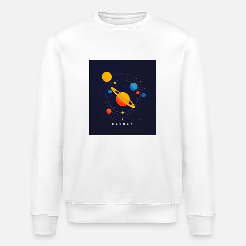 Bauhas Planetary System - Stanley/Stella ROLLER Unisex Organic Sweatshirt - white