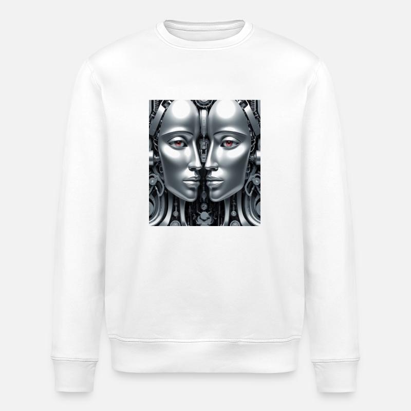 Robotergestützte mechanische Fläche - Stanley/Stella Unisex Bio-Sweatshirt ROLLER - Weiß
