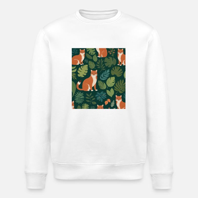 Ein Fuchs zwischen den Blättern - Stanley/Stella Unisex Bio-Sweatshirt ROLLER - Weiß