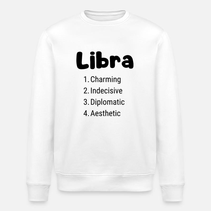Libra – Elegance, Balance & Inner Harmony - Stanley/Stella ROLLER Unisex Organic Sweatshirt - white