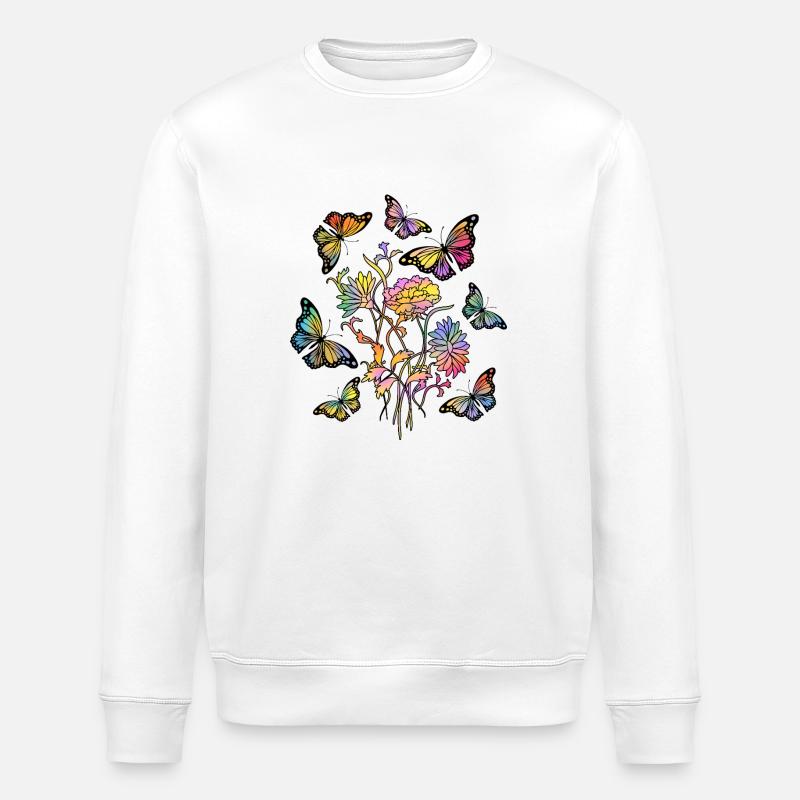 Schmetterlinge - Stanley/Stella Unisex Bio-Sweatshirt ROLLER - Weiß