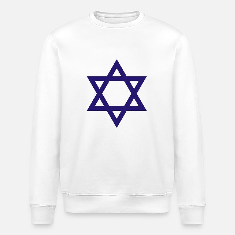 Davidstern - Stanley/Stella Unisex Bio-Sweatshirt ROLLER - Weiß