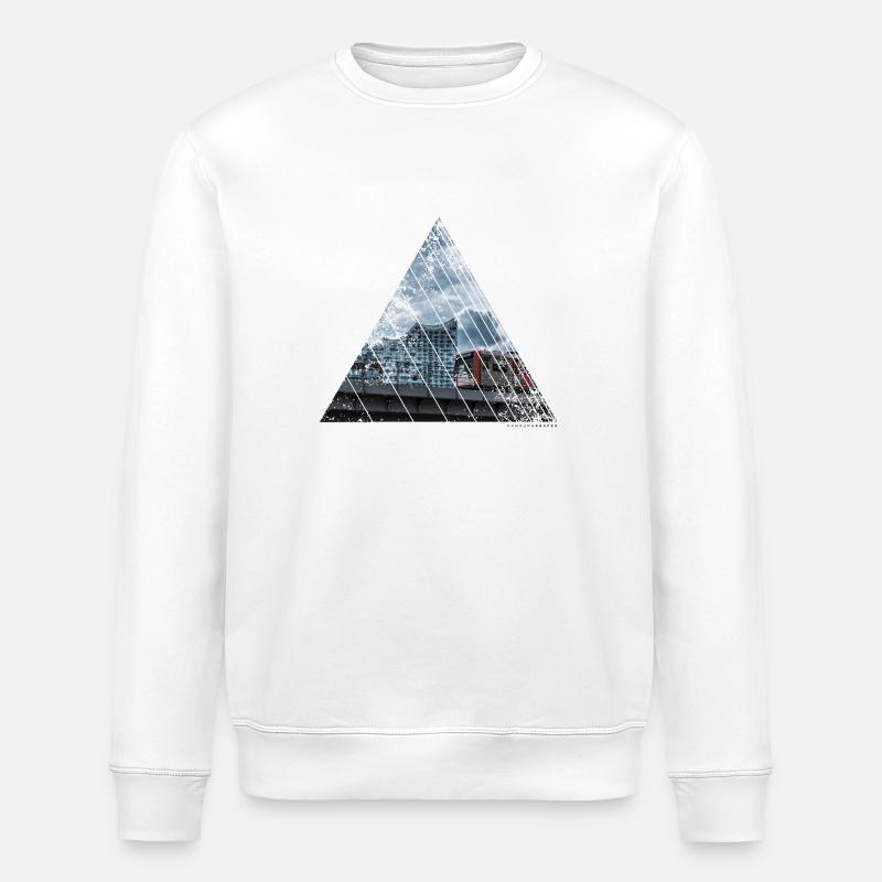 Hambourg lumière urbaine L'harmonie - Sweat bio ROLLER Stanley/Stella Unisexe - blanc