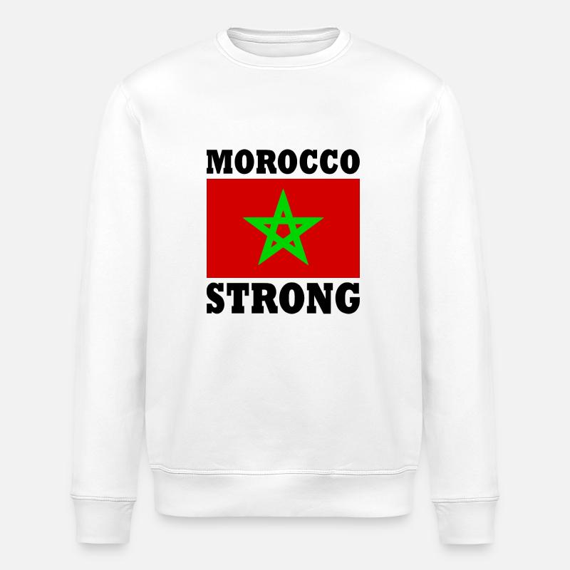 Morocco strong maroc - Sweat bio ROLLER Stanley/Stella Unisexe - blanc