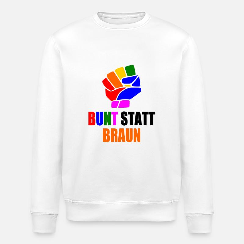 bunt statt braun - Stanley/Stella Unisex Bio-Sweatshirt ROLLER - Weiß