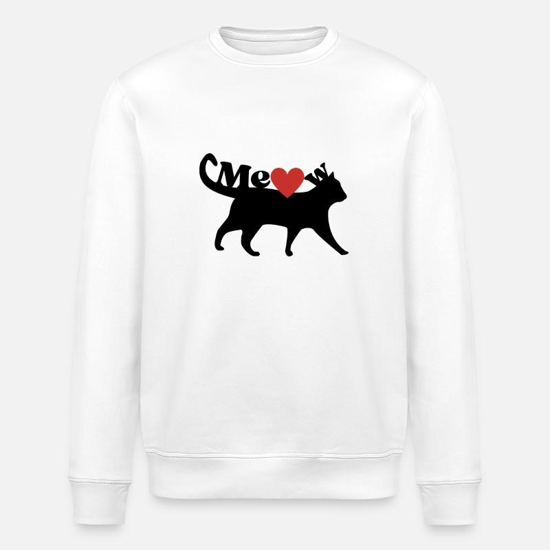 MeoW_Cat - Sweat bio ROLLER Stanley/Stella Unisexe - blanc