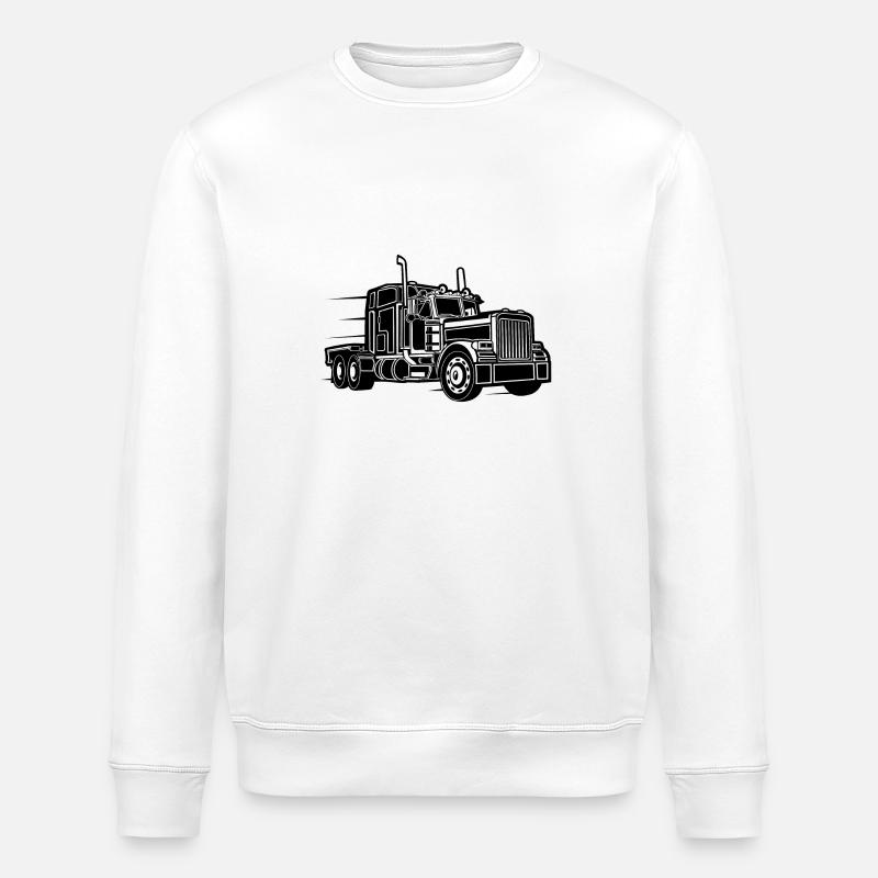 Camion / camion 03_schwarz - Sweat bio ROLLER Stanley/Stella Unisexe - blanc