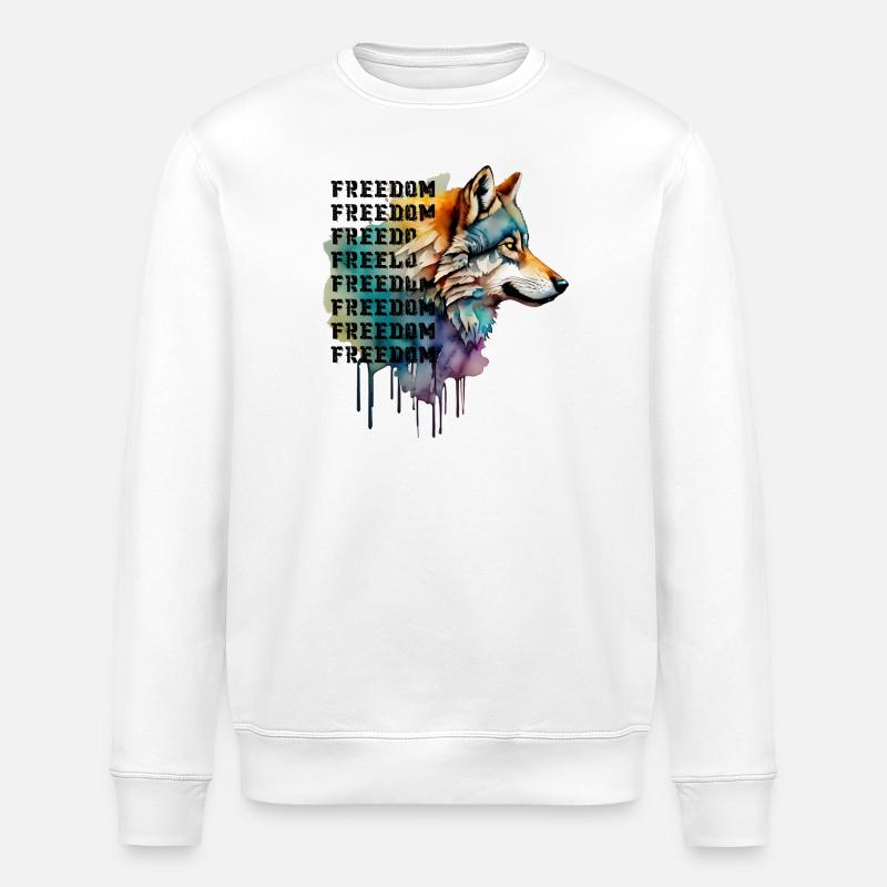 LOUP DE LA LIBERTÉ - Sweat bio ROLLER Stanley/Stella Unisexe - blanc