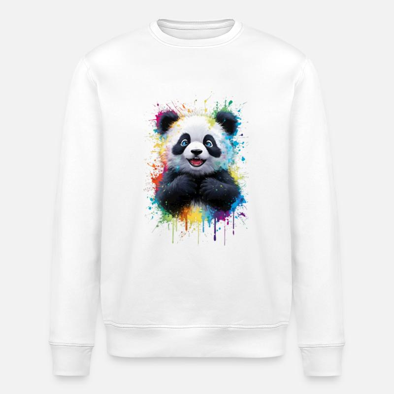 Graffiti de panda - Sweat bio ROLLER Stanley/Stella Unisexe - blanc