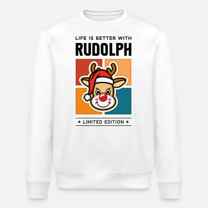 Rudolph - Stanley/Stella Unisex Bio-Sweatshirt ROLLER - Weiß