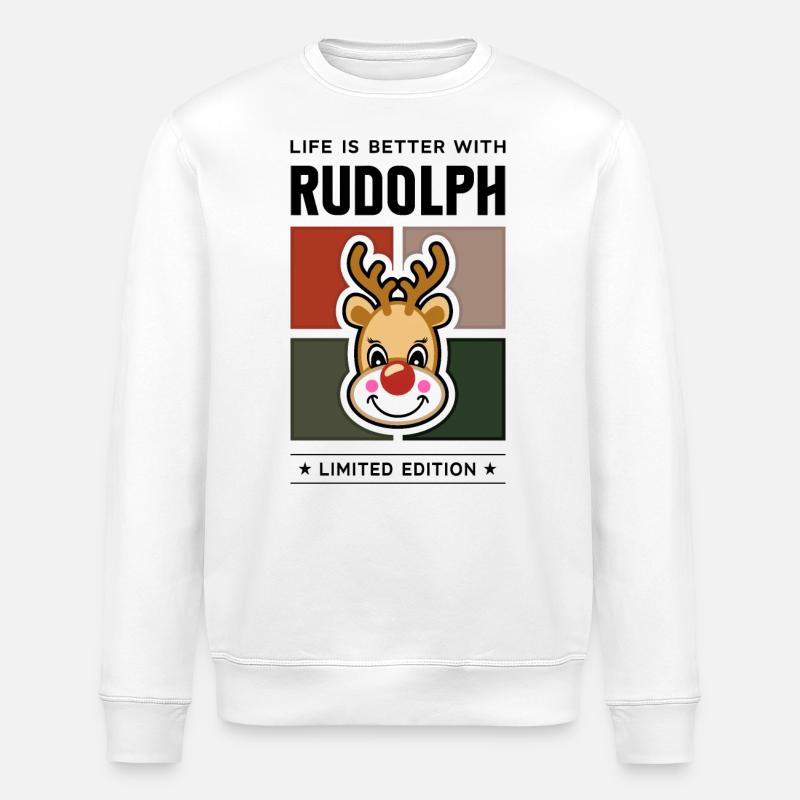 Rudolph - Stanley/Stella Unisex Bio-Sweatshirt ROLLER - Weiß