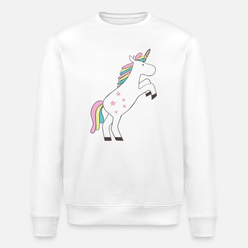 Einhorn - Stanley/Stella Unisex Bio-Sweatshirt ROLLER - Weiß