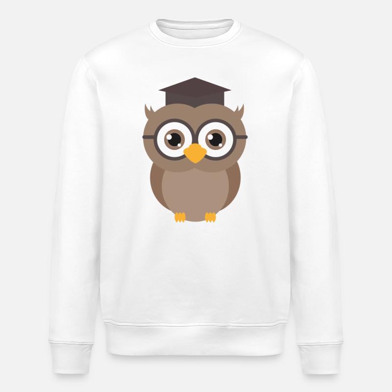 Abschluss Eule - Stanley/Stella Unisex Bio-Sweatshirt ROLLER - Weiß