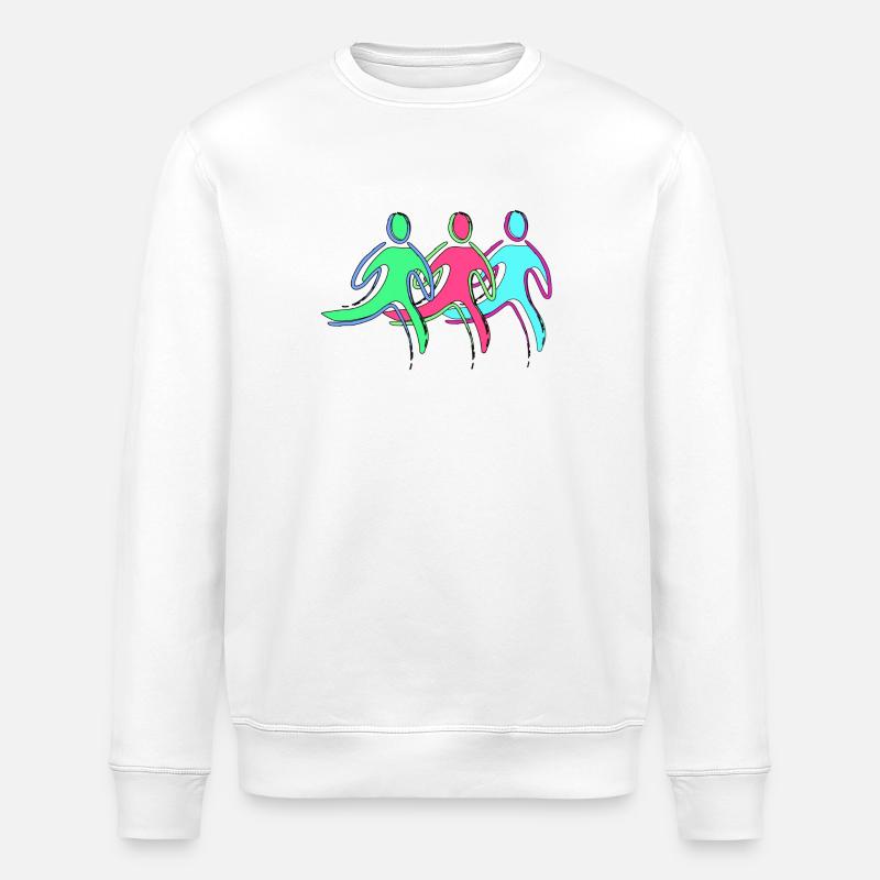 Running training, athletes - Stanley/Stella ROLLER Unisex Organic Sweatshirt - white