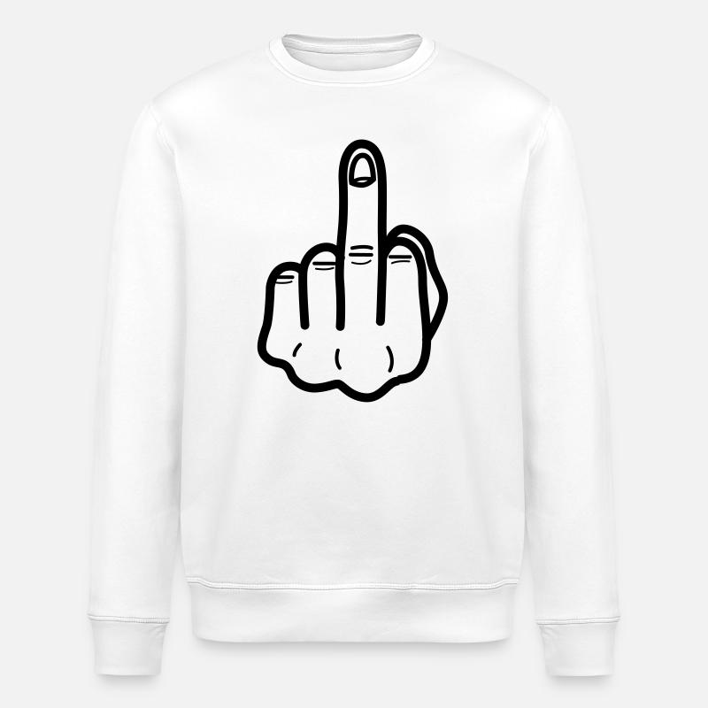 middlefinger - Stanley/Stella ROLLER Unisex Organic Sweatshirt - white
