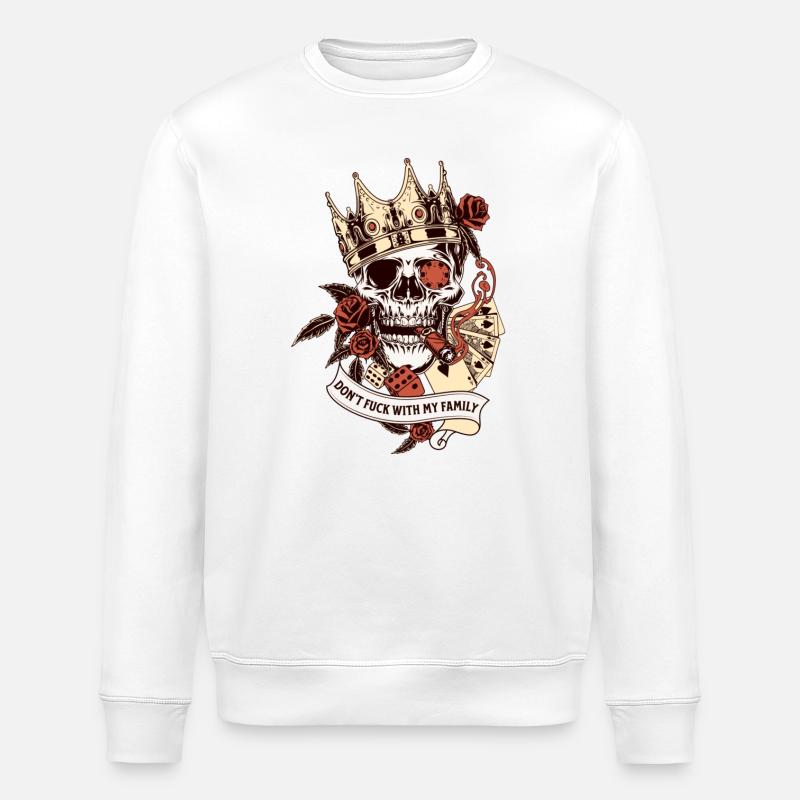 NE BAISE PAS AVEC MA FAMILLE - Sweat bio ROLLER Stanley/Stella Unisexe - blanc